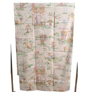 Vintage 1975 Betsey Clark Martex Twin Flat Sheet No Iron Percale Pastel Garden